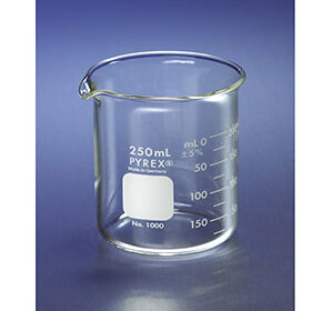 Corning - Pyrex - Beakers, Low Form, Double Scale, Graduated